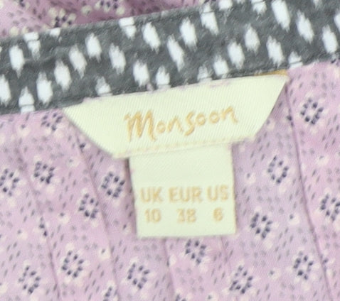 Monsoon Women's Pink Geometric Tunic Blouse Size 10