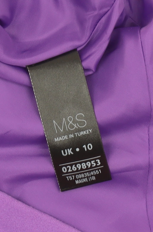 Marks & Spencer Women's Purple Pencil Skirt Size 10