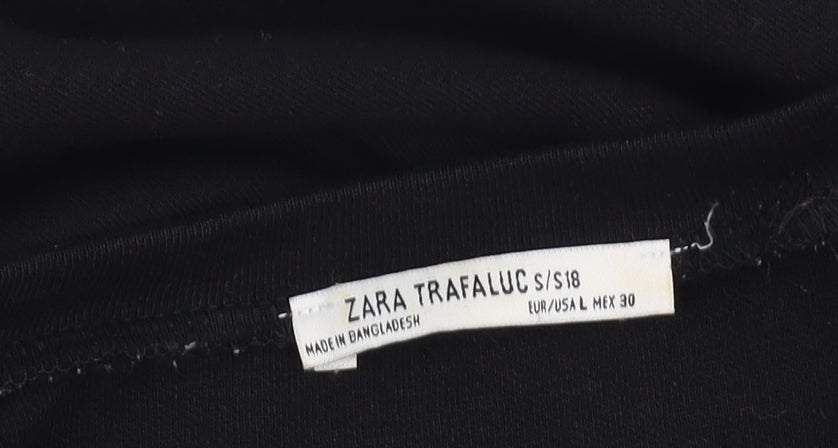 Zara Women's Black T-Shirt Dress Size 2