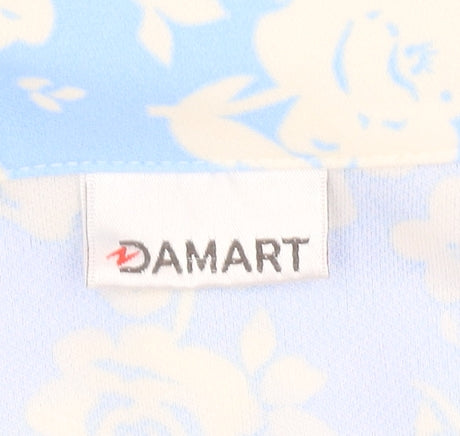 Damart Women's Blue Floral Blouse UK 12