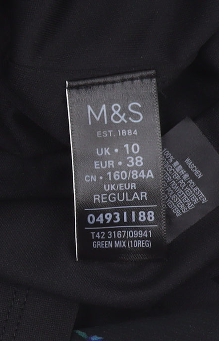 Marks & Spencer Women's Black Floral Shift Dress Size 10