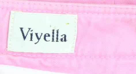 Viyella Women's Pink Midi Flare Skirt Size 12