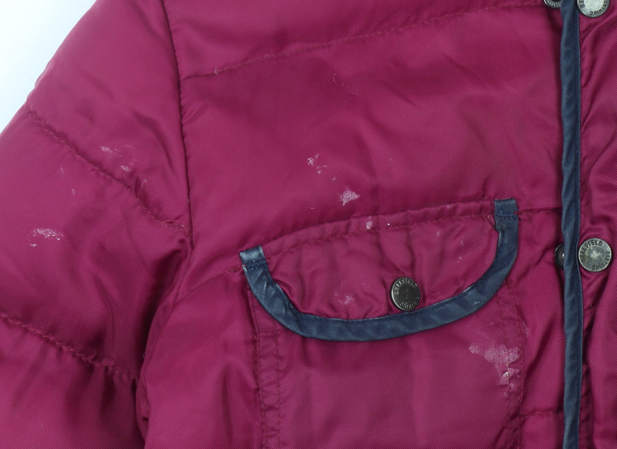 BellField Women's Red Puffer Jacket Size S with Hood