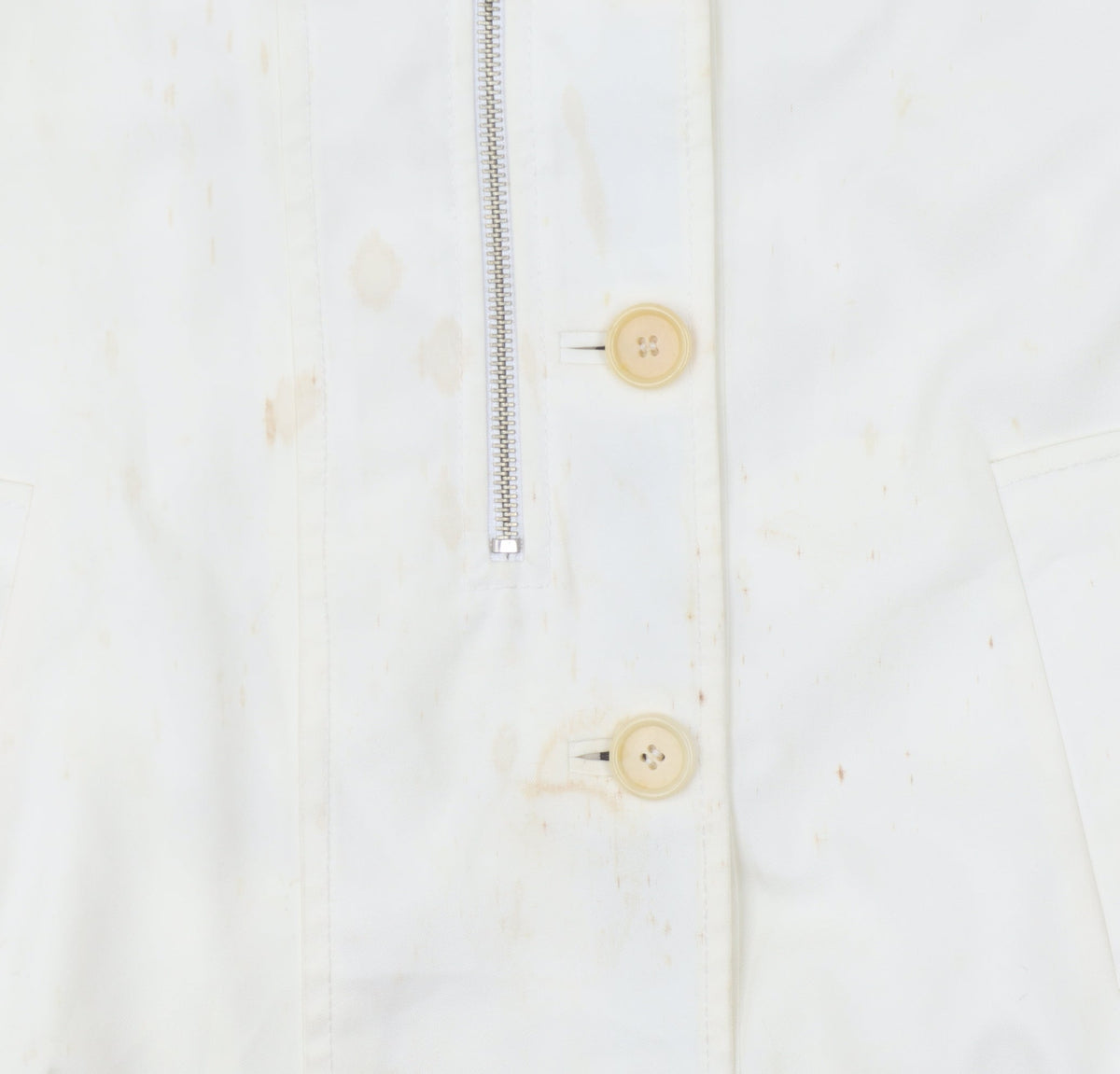 BCBGMAXAZRIA Women's Ivory Jacket, Size S, Button & Zip