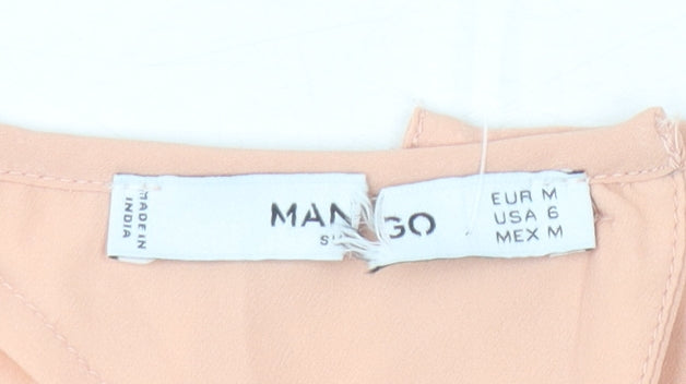Mango Women's Peach Off Shoulder Blouse Size 12