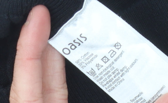 Oasis Women's Black V-Neck Pullover Jumper S
