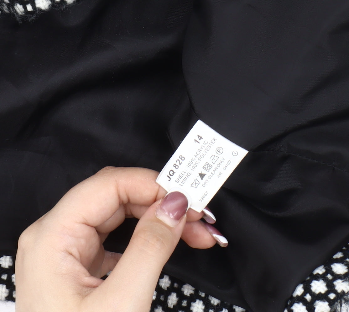 Joanna Hope Women’s Black Geometric Jacket Size 14