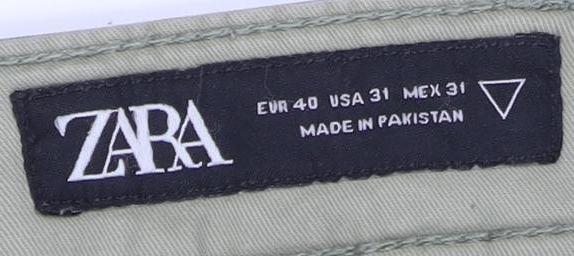 Zara Women's Green Chino Trousers Size 12