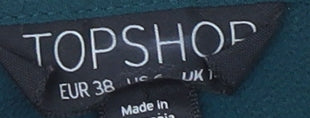 Topshop Women's Green Long Sleeve Blouse Size 10