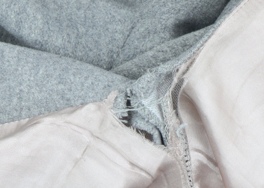 Next Women's Grey Wool Blend Long Overcoat Size 8