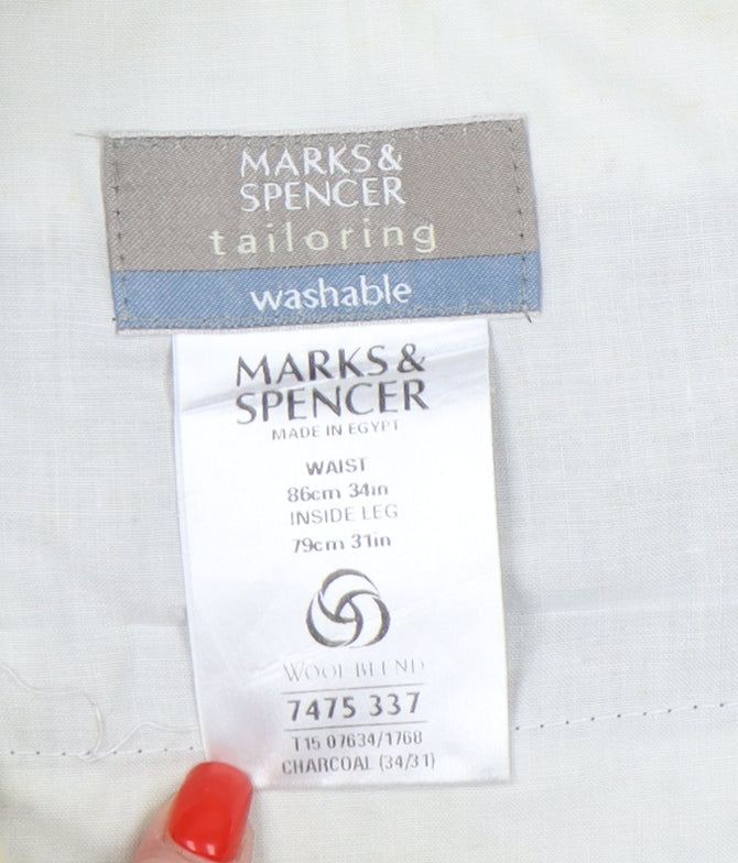 Marks & Spencer Men's Black Dress Pants 33 in