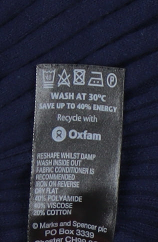 Marks & Spencer Women's Blue Open Front Cardigan Size 10