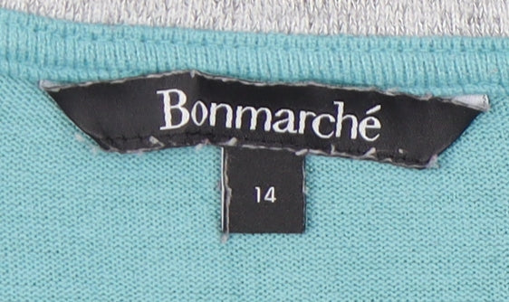 Bonmarché Women's Multicoloured Crew Neck Jumper, Size 14