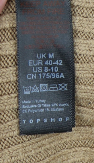 Topshop Women's Beige V-Neck Cardigan - Size M