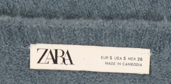 Zara Women Blue Bodycon Dress S Square Neck