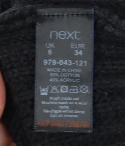 Next Women's Black Round Neck Pullover Jumper Size 6