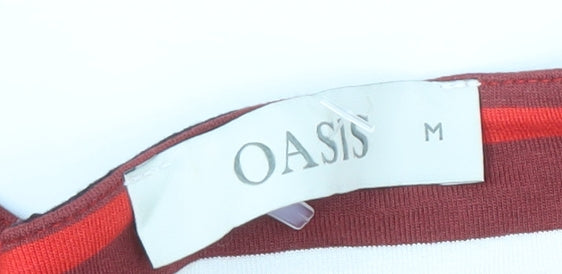 Oasis Women's Multicoloured Striped Ringer T-Shirt M