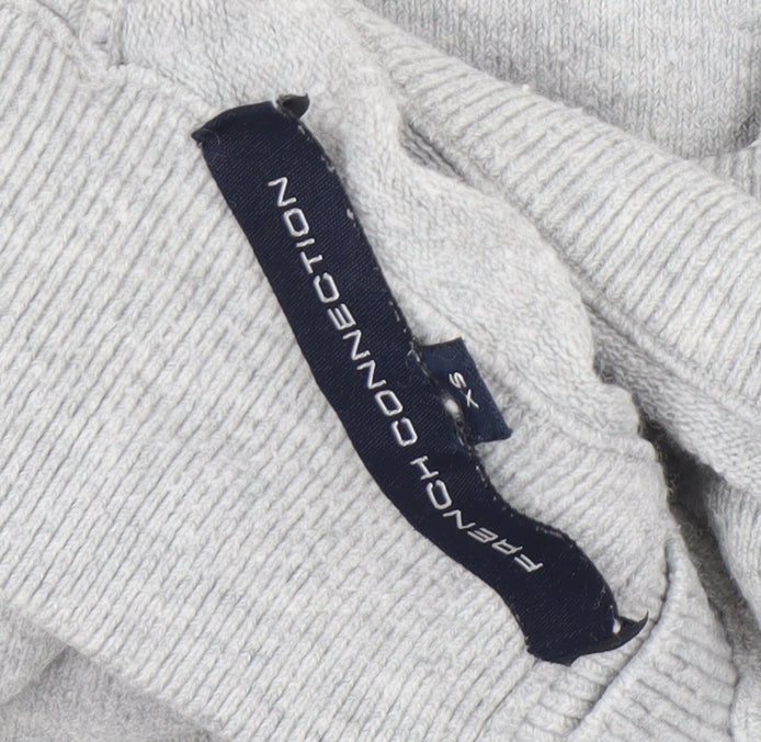 French Connection Women's Grey XS Mock Neck Pullover Jumper