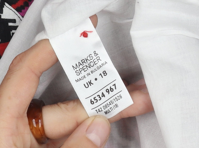 Marks and Spencer Women Multicoloured Floral Dress, Size 18