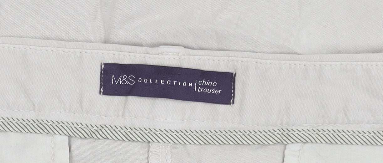 Marks & Spencer Men's Beige Chino Trousers Size 18