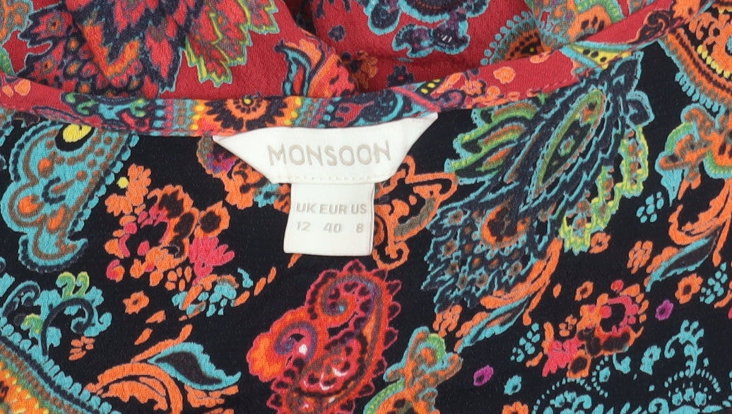 Monsoon Women's Multicoloured Paisley Dress Size 12