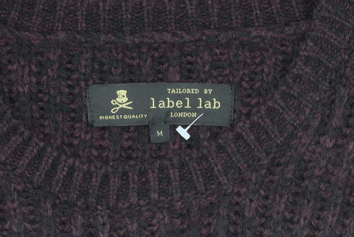 Label Lab Men's Black Medium Pullover Jumper, Acrylic Knit