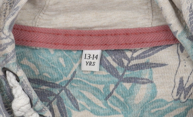 Marks & Spencer Girls Multicoloured Tropical Hoodie 13-14 Years