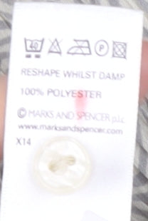 Marks & Spencer Women's Grey Button-Up Shirt Size 16