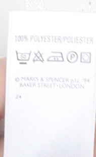 Marks & Spencer Women's Ivory Button-Up Shirt Size 16