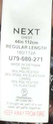 Next Men's Grey Check Blazer, 44 Regular, Formal Jacket
