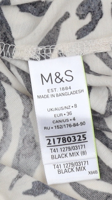 Marks & Spencer Women’s Multicoloured T-Shirt - Size 8