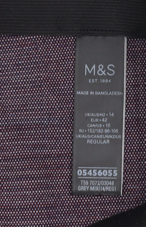 Marks & Spencer Women's Grey Check Pencil Skirt Size 14