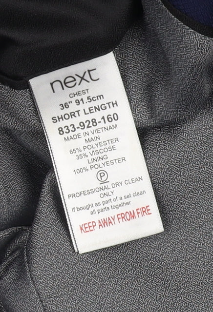 Next Men's Blue Blazer, Size 36 Short Length