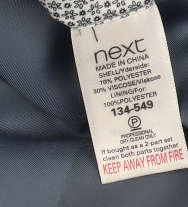 Next Men's Blue Suit Jacket 40L Single-Breasted Formal