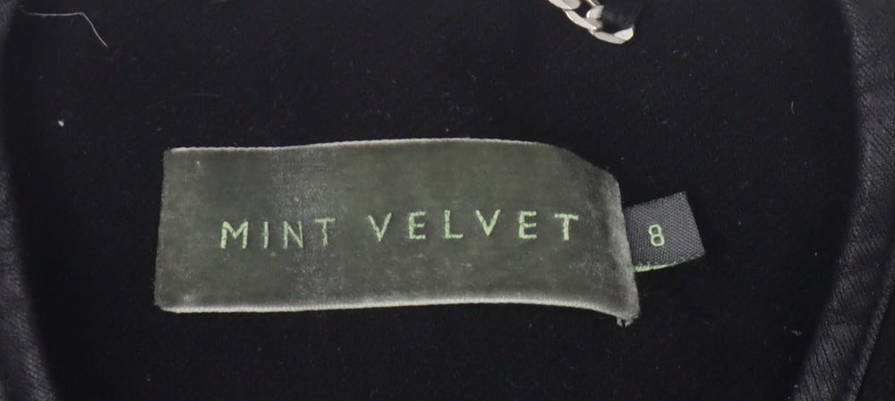 Mint Velvet Women's Black Mid-Length Pea Coat Size 8