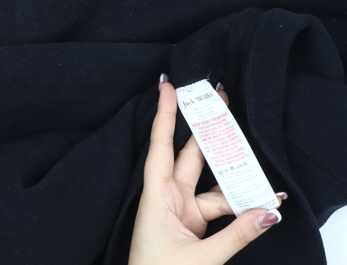 Jack Wills Women's Black Pullover Sweatshirt Size 4