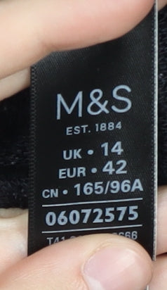 Marks & Spencer Women's Black Pullover Jumper Size 14