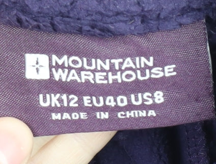Mountain Warehouse Women's Purple Fleece Jacket Size 12