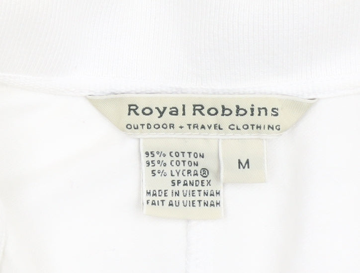 Royal Robbins Women's White Sleeveless Collared Tank - M