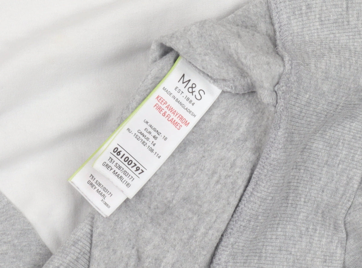 Marks & Spencer Women's Grey Pullover Sweatshirt, Size 18