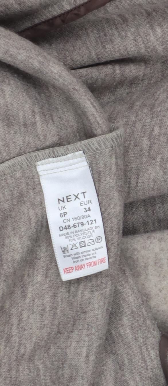 Next Women's Beige Coatigan, Size 6 Plus, Pockets, Knit