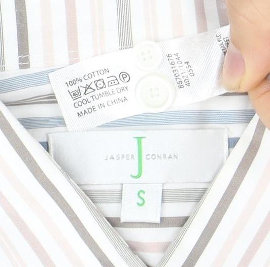 Jasper Conran Men's Multicoloured Striped Dress Shirt S