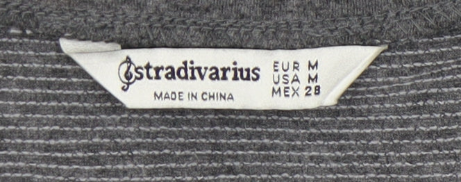 Stradivarius Women's Grey Ruched Dress Size 12