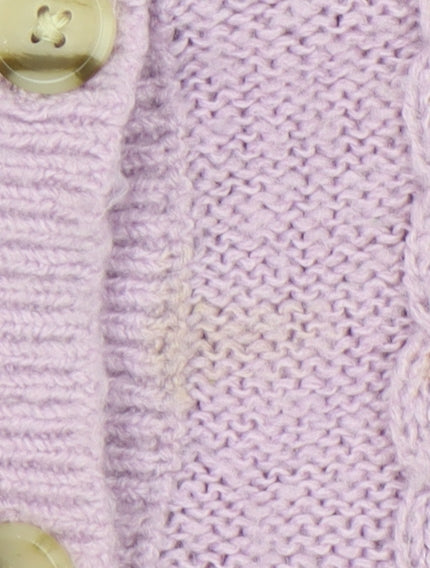 AND/OR Women's Purple Cable-Knit Cardigan