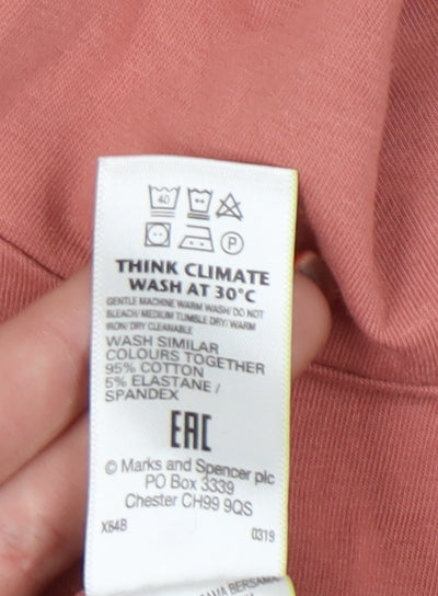 Marks & Spencer Pink High Neck Women's Top Size 18