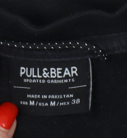Pull&Bear Men's Black Pullover Sweatshirt M