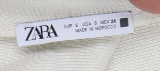 Zara Women's Ivory Mock Neck Jumper Size S