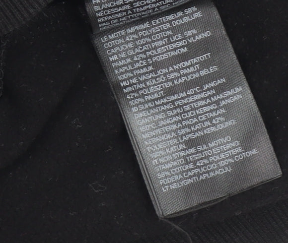H&M Divided NASA Black Pullover Hoodie M Unisex