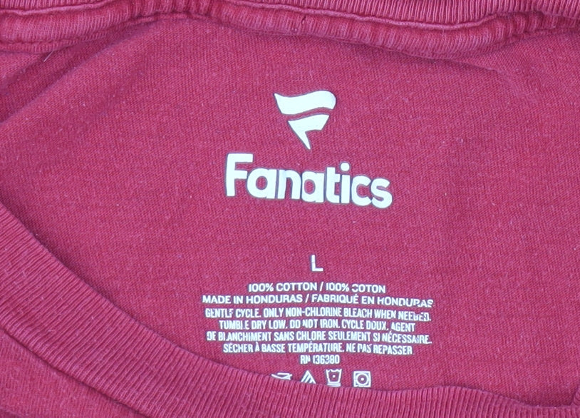 Fanatics Men's Red Long Sleeve Sports T-Shirt, L