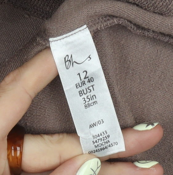 BHS Women's Mocha Brown Pullover Jumper Size 12